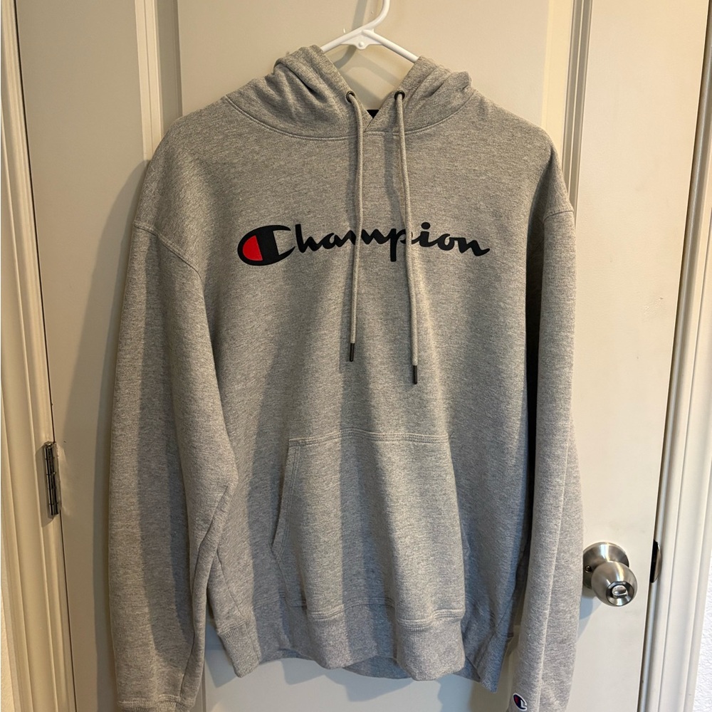 Champion Gray Men's Sweater with Logo